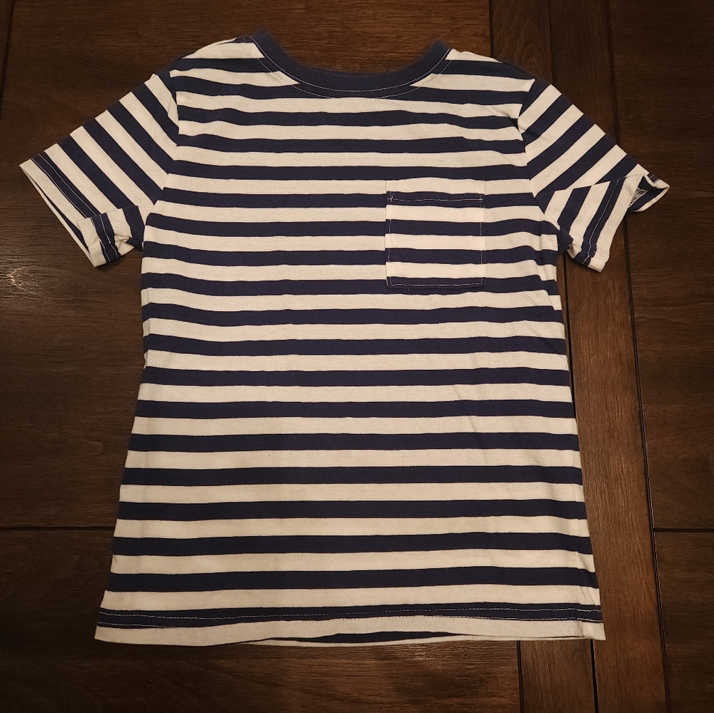 Carter's Blue and White Striped Tee Size 6